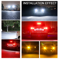 Nouvelle ampoule LED pour voiture 1157 à double contact, COB, gel de silice, lumière 12V S25 3W 6500K IP67 étanche 800lm, clignotant, frein