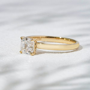 Starsgem oro 18K Asscher taglio DEF colore laboratorio cresciuto diamante Solitarie <span class=keywords><strong>anello</strong></span> <span class=keywords><strong>di</strong></span> <span class=keywords><strong>fidanzamento</strong></span> - Product Image 2