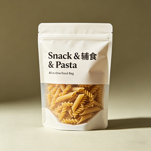Sachets d'emballage alimentaire personnalisés <span class=keywords><strong>en</strong></span> gros, sacs refermables à fermeture éclair pour snacks, produits secs, pâtes, aliments pour bébés - Product Image 1