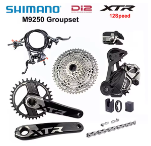 Grupo <span class=keywords><strong>Shimano</strong></span> XTR Di2 M9250, Juego <span class=keywords><strong>de</strong></span> Bielas M9200, Cassette, <span class=keywords><strong>Freno</strong></span>, Palanca <span class=keywords><strong>de</strong></span> Cambios M9250, Desviador Trasero 1X12S para Bicicleta <span class=keywords><strong>de</strong></span> Montaña MTB - Product Image 1