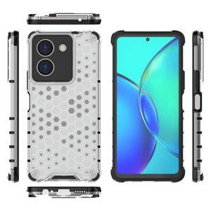 Funda a prueba de golpes para <span class=keywords><strong>VIVO</strong></span> IQOO NEO8 5G IQOO Z6 iQOO 10, funda trasera transparente para teléfono con forma de panal para <span class=keywords><strong>VIVO</strong></span> V21 - Product Image 1