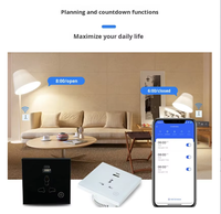 Prise murale intelligente SIXWGH WiFi avec écran tactile, commande vocale Alexa Google Home, application Tuya, minuterie à distance, USB Type-C, prise EU/US