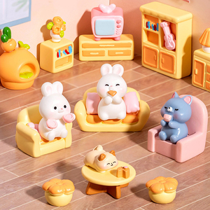 クリエイティブ樹脂ミニ家具フィギュアミニチュア小さなキャビネットデスクソファルーム風景装飾ドールハウス DIY アクセサリー - Product Image 3