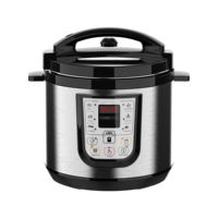 Autocuiseur électrique tout-en-1 6L 120V/220V/1000W avec pot intérieur en aluminium multifonctionnel et grand écran LCD