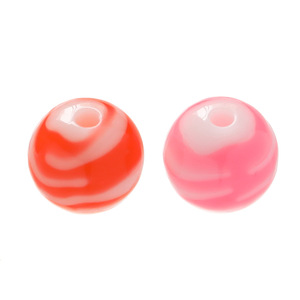 Perles rondes en acrylique à motif gelée pour la fabrication de bracelets, accessoires de bijoux DIY, 10 mm, multicolores, perles en vrac - Product Image 5