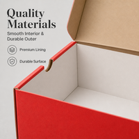 Boîte à chaussures en carton recyclé Micro-Pak rouge personnalisée Finition mate Avantage UV Emballage moderne en carton pour vêtements certifié FSC