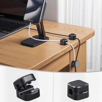 Organisateur de câbles magnétique en plastique pour bureau et voiture, support de rangement pour câbles de données, clip de charge pour téléphone portable, boucle de fixation
