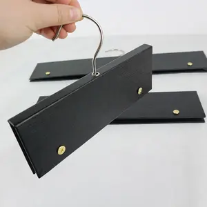 Repeated Usage Black Fabric Sample Display Paper Card Header Hanger