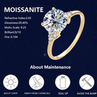 Nouvelles bagues en moissanite couleur D tendance, argent 925 et plaqué or 14 carats, pour mariage et fiançailles, bijoux pour femmes