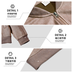 Chaqueta de Gamuza para Hombre Dongfei, con Cierre, Manga Larga, Resistente al Viento, Informal, para Primavera y Otoño - Product Image 2