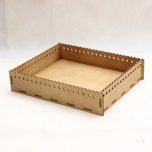 Rectangular Wooden Storage Box With Lattice Design For Desktop Organization - Product Image 1