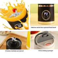 Presse-agrumes électrique portable USB 10 450 ml Grande capacité Acier inoxydable pour lait Fruits Presse-agrumes mélangeur mixeur domestique
