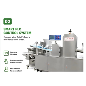 Machine à <span class=keywords><strong>pain</strong></span> à trois rouleaux <span class=keywords><strong>sans</strong></span> stress, ligne de production de boulangerie automatique, machine à façonner la pâte à commande PLC pour <span class=keywords><strong>pain</strong></span> de mie et baguette - Product Image 2