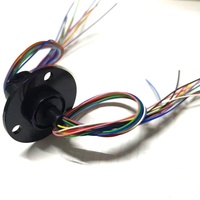 Connecteur Électrique Rotatif à Anneau Coulissant Ethernet 12 Voies 20A, Matériau PVC/Cuivre, Extrémités C20/C19 pour Câble Rétractable Cat6/Cat7