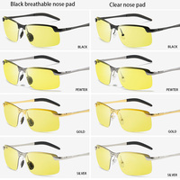 Lunettes de soleil photochromiques en titane anti-reflet polarisées à changement de couleur