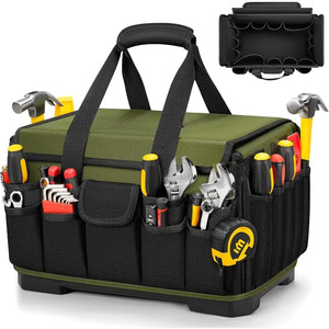 Sac à outils robuste, sac à outils portable de grande capacité et durable pour les charpentiers, les électriciens et les travailleurs de la maintenance - Product Image 1