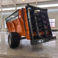 Épandeur de fumier vertical agricole pour poulets et bovins, entraîné par prise de force de tracteur, avec batteur pour ferme
