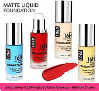 Nouveau fond de teint liquide mat coloré longue tenue 16 heures pour le visage et le corps, marque privée, couvrance totale, fond de teint coloré