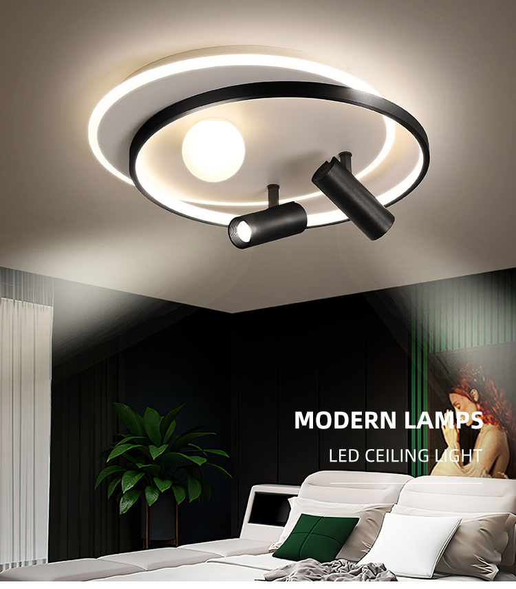 High Quality New Design Interior Modern Ceiling Mounted Spot Light Iron Acrylic Home Hotel Led Ceiling Light