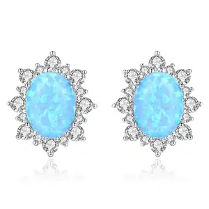 925 Sterling silver Opal bridal jewelry earrings fashion earrings
