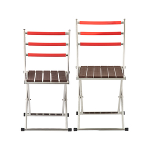 2-in-1 Tragbarer Klappstuhl aus Edelstahl und Nylon, Leichter Gartenstuhl, Campingstuhl, Outdoor-Klappstuhl für Veranstaltungen und Picknicks - Product Image 1