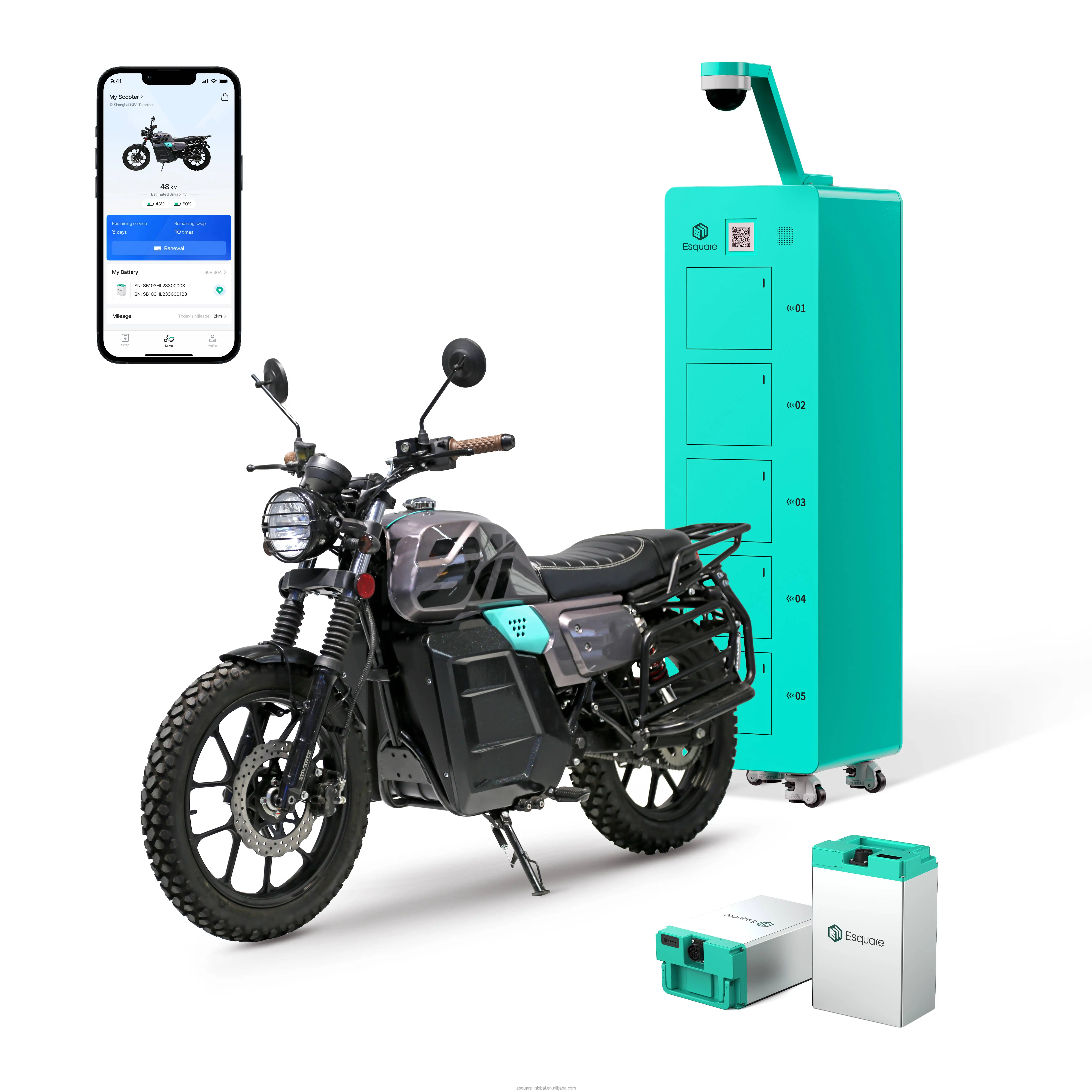 Estação de troca de bateria para motocicleta, estação de carregamento para viagem, troca de bateria para motocicleta, 5 8 12 slots