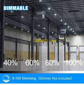 180 °   Lámpara LED de Techo con Ángulo de Haz Ajustable, 160lm/W, 40W/60W/120W, Iluminación Comercial Súper Brillante para Almacenes y Oficinas - Product Image 6