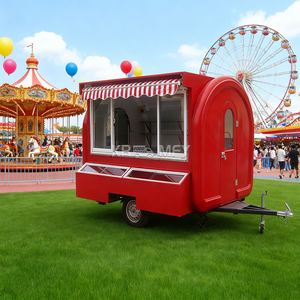 Outdoor Towable Mobile Hot <b>Dog</b> Vans <b>Bubble</b> Tea Concession Trailer Ice Cream Trailers Fully Equipped Kitchen Street Food Cart - Product Image 1