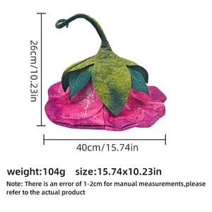 Nuevo Sombrero de Fieltro de Bruja/Mago con Diseño de Flor de Trompeta 2026, Unisex, para Disfraces de Halloween, Accesorios para Actuaciones en Escenario - Product Image 3