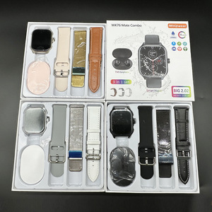 <span class=keywords><strong>Montre</strong></span> connectée WK76 Mate magnétique pour appels, écouteurs, design carré en silicone, bracelet multisports, alertes d'informations, écran HD - Product Image 2
