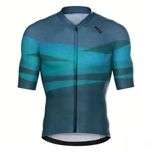 Maillot de cyclisme personnalisé haute performance pour hommes et femmes, séchage rapide, respirant, polyester et élasthanne, imprimé dégradé, pour le cyclisme sur route - Product Image 1