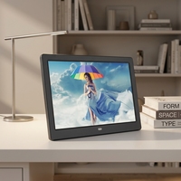 Cadre photo numérique 10,1 pouces avec lecture vidéo, fonction horloge, télécommande, affichage vidéo 1280x800