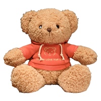 Boneka Beruang Teddy Bordir Logo Kustom dengan Isian Kapas PP Super Lembut, Hadiah Wisuda/Ulang Tahun