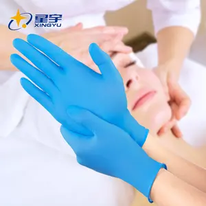 Cleaning Washing Oil Resistant Waterproof Gloves Nitrile Powder Free Powder Free Disposable Blue Glove Nitrile