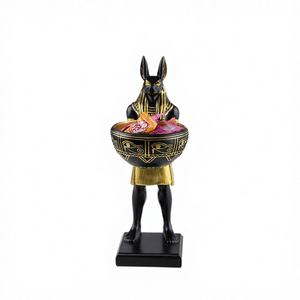 Caja de Almacenamiento Decorativa de Resina Pintada a Mano, Ecológica, con Diseño de Anubis, Dios del Perro de la Mitología Egipcia, para Organización del Hogar y Oficina, Ideal como Regalo - Product Image 3