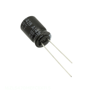 Condensateur radial TH 16ZLS470MEFC8X11.5 470 uF 20% 16V à trou traversant en aluminium – Distributeur agréé - Product Image 1