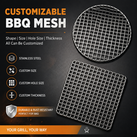 Grille de barbecue perforée résistante à la chaleur, taille personnalisée, en acier inoxydable 304, pour le camping et le barbecue