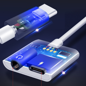 <span class=keywords><strong>Adattatore</strong></span> per Cuffie con Jack da 3,5mm, Convertitore AUX, Splitter per Ricarica e Audio, Cavi Adattatori 2 in 1 Tipo C - Product Image 3
