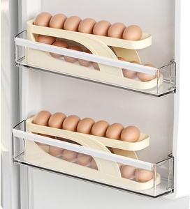 Accessoires de Cuisine Distributeur d'Œufs Organisateur de Réfrigérateur Support de Rangement à Grande Capacité Contenants pour Œufs Pliables à 3 Niveaux - Product Image 6