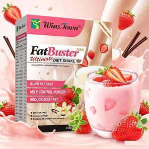 Frullato dimagrante Winstown OEM gusto fragola, a basso contenuto calorico, sostitutivo del pasto, <span class=keywords><strong>per</strong></span> la gestione del grasso e il dimagrimento. - Product Image 2