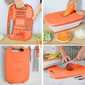 Collapsible Cutting Board 9-in-1 Multifunctional Foldable Chopping Board with Colander - Product Image 4