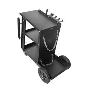 Chariot universel de chariot à <span class=keywords><strong>soudure</strong></span> de <span class=keywords><strong>bouteille</strong></span> de <span class=keywords><strong>gaz</strong></span> de <span class=keywords><strong>MIG</strong></span> de soudeuse personnalisée résistante avec des chaînes, cintres - Product Image 2