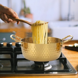 Juego de utensilios de cocina de estilo coreano, olla de acero inoxidable de doble mango de alta calidad para sopa de Ramen - Product Image 6