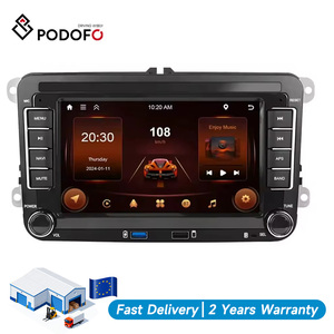 วิทยุติดรถยนต์ Podofo ระบบแอนดรอยด์ ขนาด 7 นิ้ว ความจุ 2+64G รองรับ Carplay และ Android Auto พร้อม GPS WIFI RDS สำหรับรถยนต์ VW/Polo/Candy/Skoda/Jetta/Seat/Touran/Passat/Golf 5 6 - Product Image 1