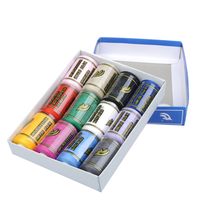 12 màu có độ bền cao 100% <span class=keywords><strong>polyester</strong></span> chỉ may hộ gia đình 402 nhỏ cuộn nhiều màu quần áo chỉ khâu tay - Product Image 1