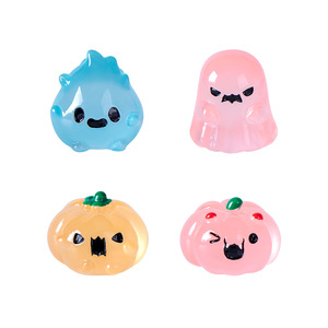ตุ๊กตาสัตว์การ์ตูนน่ารัก ไฟกลางคืน ฮาโลวีน ผี ฟักทอง DIY งานฝีมือเรซิ่นขนาดเล็ก สำหรับตกแต่งสวน โต๊ะทำงาน ของตกแต่งบ้าน - Product Image 6