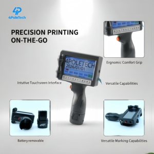 <span class=keywords><strong>Pistolet</strong></span> <span class=keywords><strong>de</strong></span> <span class=keywords><strong>marquage</strong></span> industriel portable 4POLETECH pour étiquettes d'identification des actifs et étiquettes d'inventaire dans les entrepôts et ateliers 12,7 mm et 25,4 mm - Product Image 3