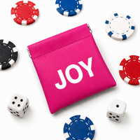 Pochette multi-usages pour cartes, dés et jetons en cuir PU avec fermeture automatique, personnalisable (logo et couleur) pour le rangement de cartes de poker et de dés