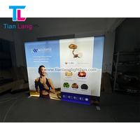 Lightbox Stand Exposition Mur LED Rétro-Éclairé Affichage Salon Équipement 10x10 ft Installation Facile SEG Pop Up Light Box Exposition