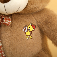 Offre Spéciale : Peluche Ours Double Cœur en Coton Doux, Broderie Cœur, Cadeau Idéal pour Couples, Enfants et Décoration Intérieure